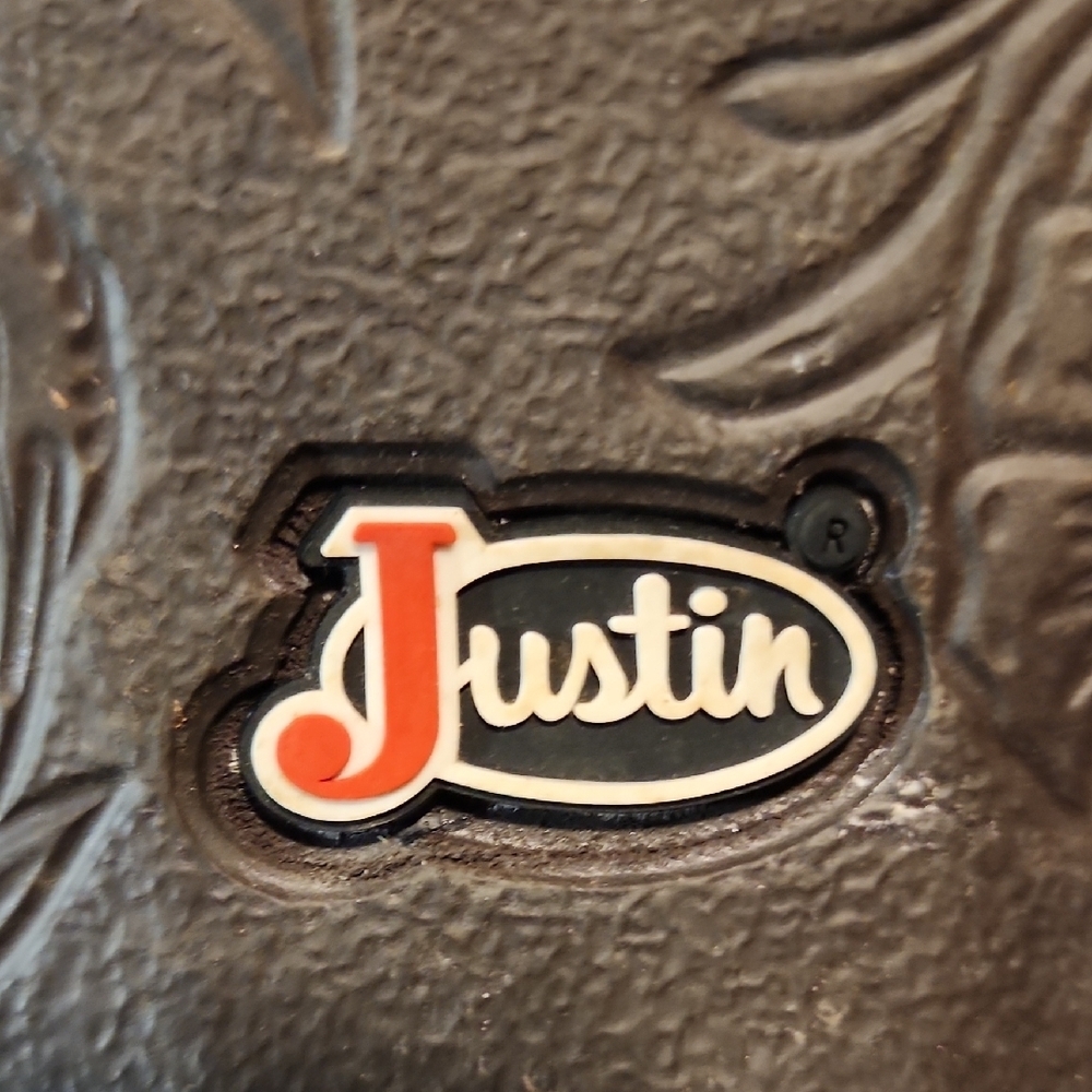 Justin Boots Brown Ankle Boots with Turquoise and Orange Embroidery - Picture 8 of 11